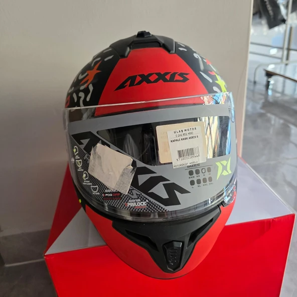 KAPALI KASK AXXIS MAT ÇOK RENKLİ S - Resim 3