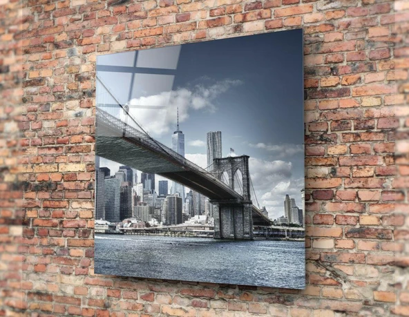 Brooklyn Köprüsü Cam Tablo - Resim 2