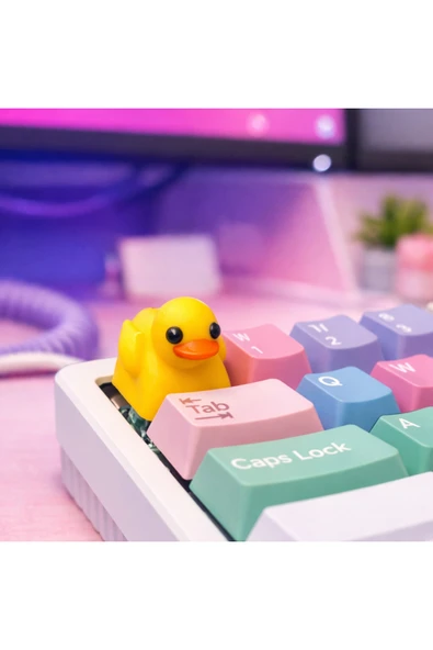 Otscraft Studio SARI Minik Ördek Tasarımlı Keycap Eğlenceli Mekanik Klavye Tuşu ürün görseli 1