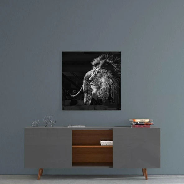 Aslan Cam Tablo - Resim 4