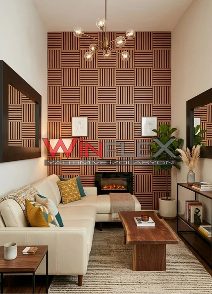 WİNFLEX MİNİ EKO AKUSTİK AHŞAP PANEL  - 30X30CM - Resim 7