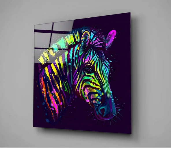 Renkli Zebra Cam Tablo - Resim 2