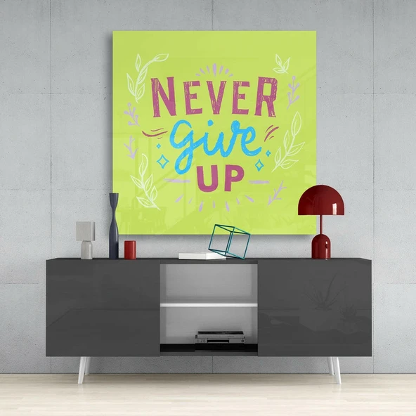 “Never Give Up” Cam Tablo - Resim 4