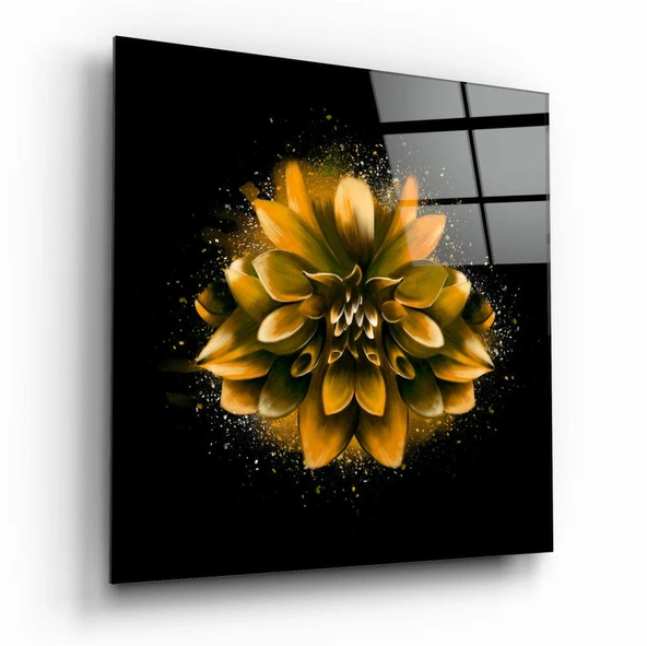 Sarı Lotus Cam Tablo ürün görseli 1