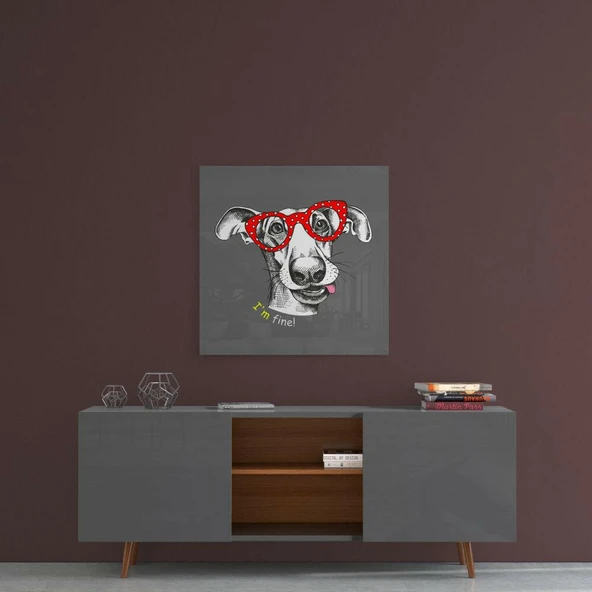 Köpek Cam Tablo - Resim 4