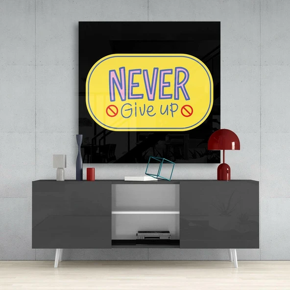 “Never Give Up” Cam Tablo - Resim 4