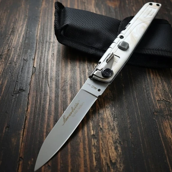 Knivox Akc Levetto Düğmeli İtalyan Stiletto Kamp Çakısı ürün görseli 1