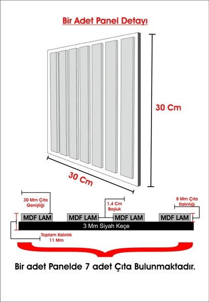WİNFLEX MİNİ EKO AKUSTİK AHŞAP PANEL  - 30X30CM - Resim 9