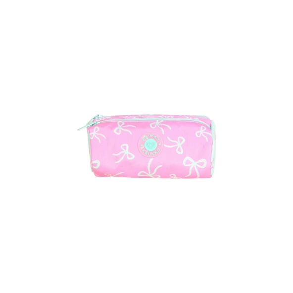 Kaukko Bow Kalem Çantası Mint-Pink K1878 ürün görseli 1