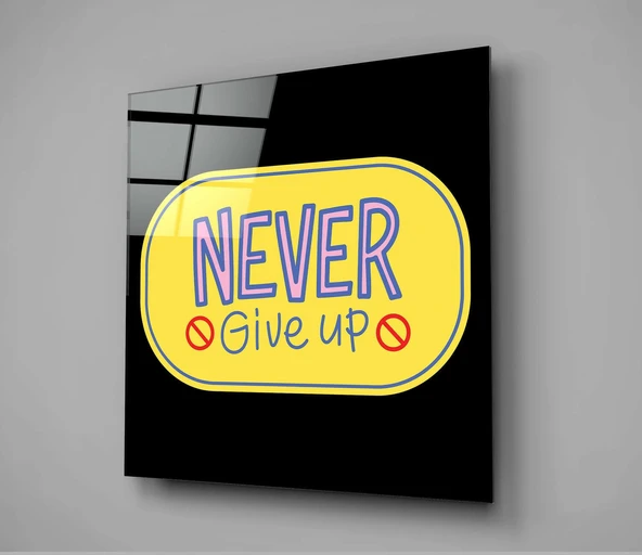 “Never Give Up” Cam Tablo - Resim 2