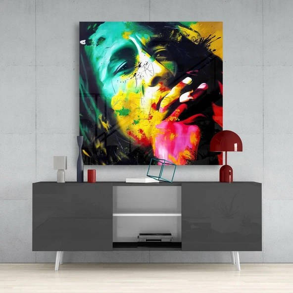 Reggae Efsanesi Cam Tablo - Resim 4
