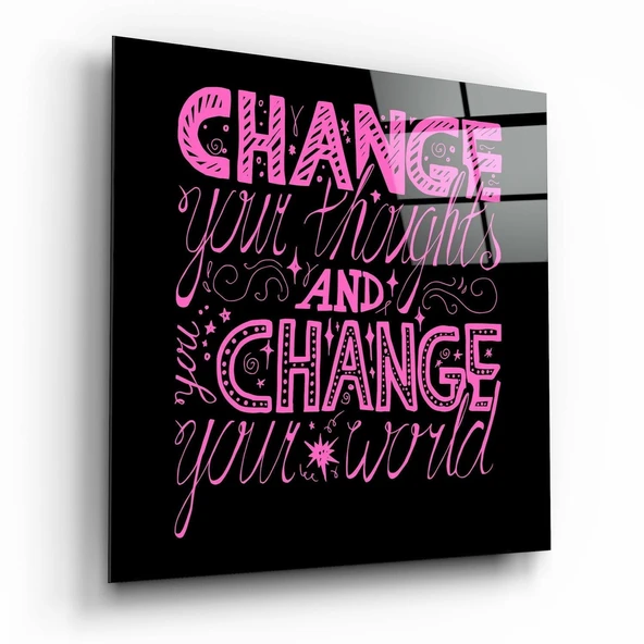 “Change Your World” Cam Tablo ürün görseli 1