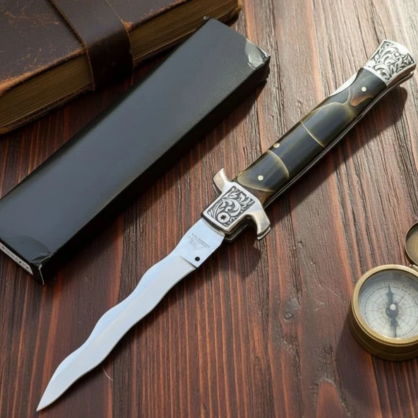 Knivox Akc Criss Pocket Knife Sedef Kabze Manuel ürün görseli 1