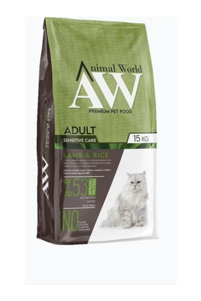 Animal World Kuzu Etli Yetişkin Kedi Maması 15 kg ürün görseli 1