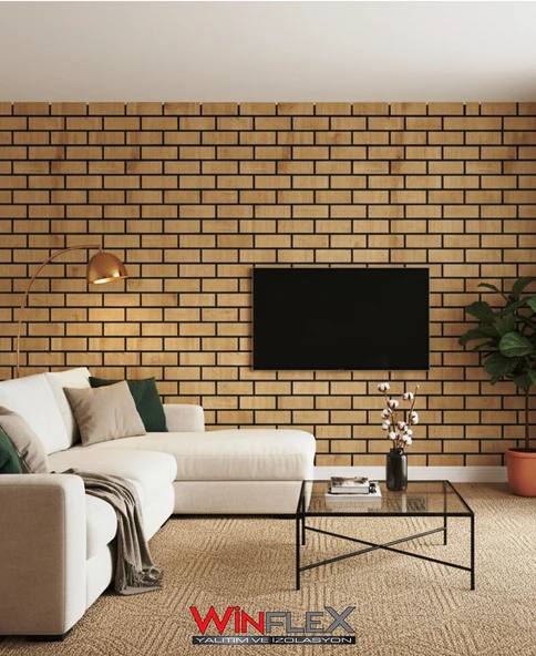 WİNFLEX EKO TUĞLA AKUSTİK AHŞAP PANEL (65X61CM) - Resim 7