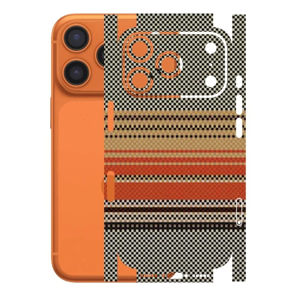 Kapps Iphone 17 Pro ile Uyumlu Rainbow Serisi Premium Kaplama 360  Turuncu-Gri ürün görseli 1