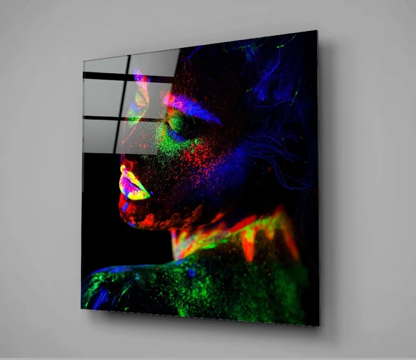 Neon Renkli Makyaj Cam Tablo - Resim 2