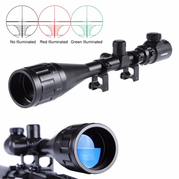 Tr-nikula 4-16x50 Aoeg Zoomlu Tüfek Dürbünü çift Işıklı Kırmızı,yeşil Kaynaklı Avcılık Dürbün ürün görseli 1
