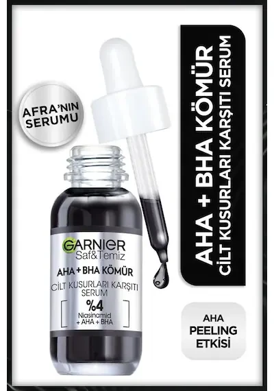 Garnier AHA + BHA Kömür Peeling Etkili Yüz Serumu 30 ml ürün görseli 1