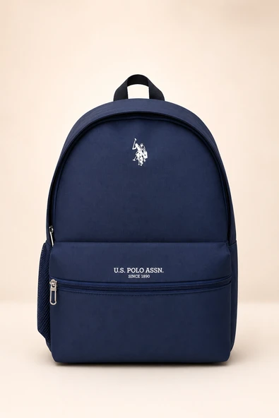 U.S. Polo Assn. Lacivert Unisex Okul Sırt Çantası Günlük Seyahat Laptop Bölmeli Su Geçirmez ürün görseli 1