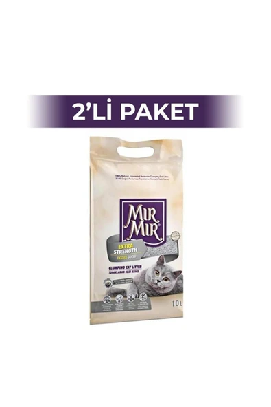 Mırmır Aktif Karbonlu Topaklaşan Bentonit Kedi Kumu 2 X 10 L ürün görseli 1
