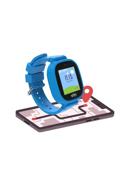 Wiky Watch 5E Mavi Akıllı Çocuk Saati - Resim 3