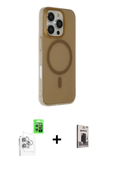 MARSİLYAN™- iPhone 16 Pro Max Kılıf Çekirdek Modern Prime - Siyah Bilvis Hayalet Cam Ekran Koruyucu + Raze Metal Kamera ürün görseli 1