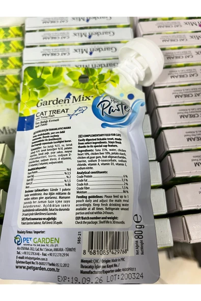 GARDEN MİX TON BALIK EZMELİ KEDİ ÖDÜLÜ 80GR ürün görseli 1