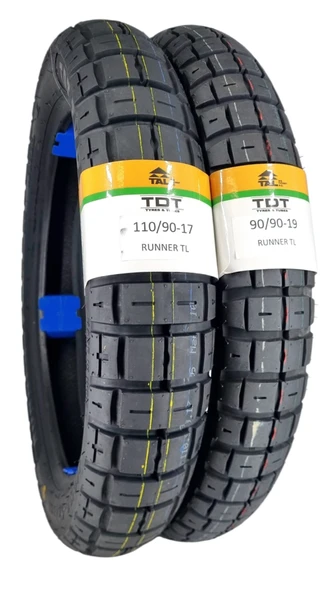 110/90-17 ve 90/90-19 (TUBELESS - DUBLEKS) Runner Lastik Takımı ürün görseli 1