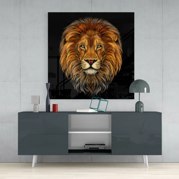 Aslan Cam Tablo - Resim 4