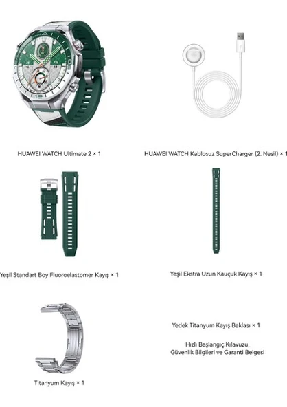 Huawei Watch Ultimate 2 Yeşil Akıllı Saat - Resim 7