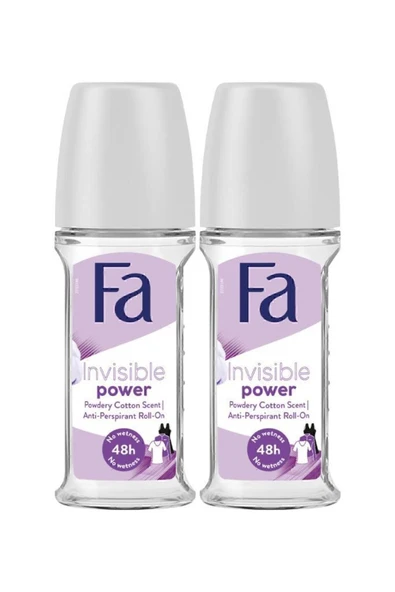Fa Invisible Power Roll-On 50 ml x2 Set – 72 Saat Koruma, Leke Karşıtı Formül ürün görseli 1