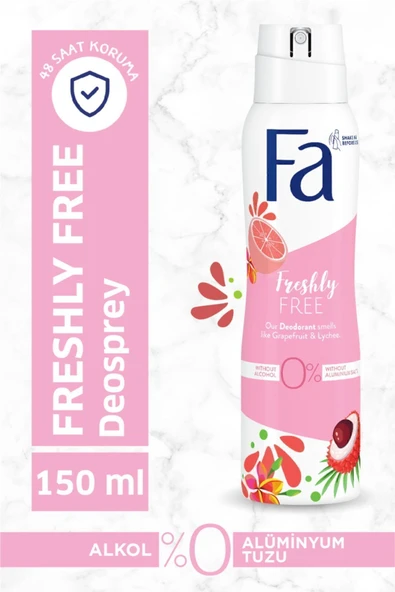 Fa Freshly Free Greyfurt & Liçi Deosprey 150 ml Kadın ürün görseli 1