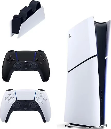 Sony Playstation 5 Slim Digital 825 GB + Şarj Istasyonu + 2. Siyah Dualsense Ithalatçı Garantili ürün görseli 1