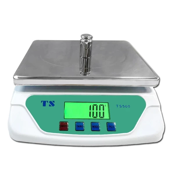 TS-500 Dijital Terazi - LCD Ekran, Dara Alma, Sayım Fonksiyonlu, Yüksek Hassasiyetli Tartım Cihazı ürün görseli 1