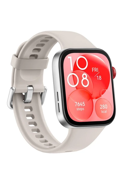 Huawei Watch Fit 3 Beyaz Kauçuk Kayış Akıllı Saat ürün görseli 1