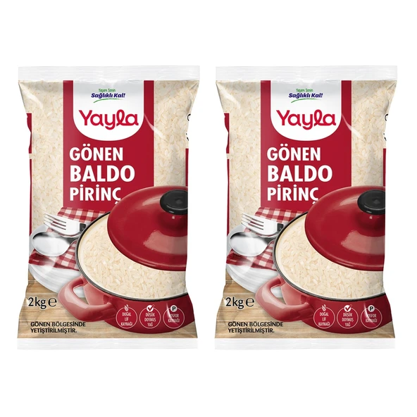 Yayla Bakliyat Gönen Baldo Pirinç 2 kg 2 li ürün görseli 1