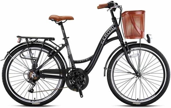 Kron Tourer 24 Jant 21 Vites Mat Siyah Gri Kahverengi Şehir Bisikleti - OUTLET ürün görseli 1
