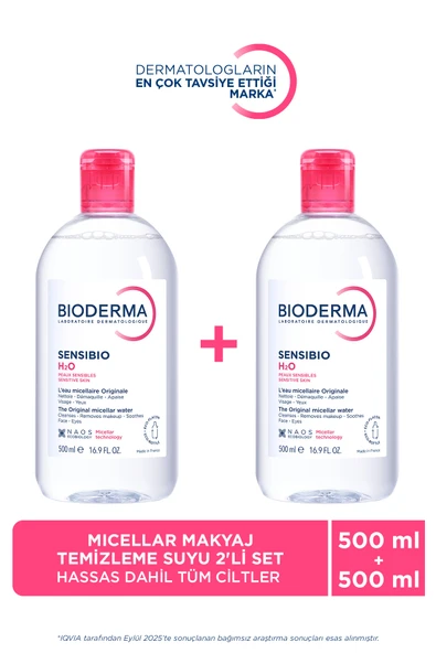 Bioderma Sensibio H2O 500 ml - İkili Paket Özel Fiyat ürün görseli 1