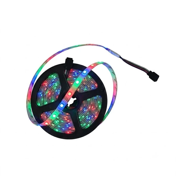 Silikonlu Dış Mekan İç Mekan RGB LED Şerit Aydınlatma Işık 5 Metre Çok Renkli RGB ürün görseli 1