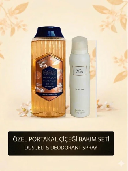 Pereja Portakal Çiçeği Doğal Zeytinyağlı Duş Jeli 500 ML + Vivien Classic Bayan Deodorant 150 Ml Hediyeli ürün görseli 1