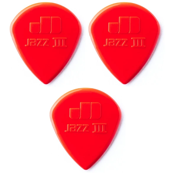 Jim Dunlop 47R3N Gitar Penası 3 Adet Nylon Jazz Iıı Red Pena ürün görseli 1