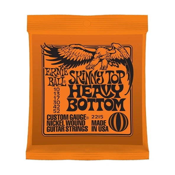 Ernie Ball P02215 Skinny Top Heavy Bottom Nickel 10-52 Elektro Gitar Teli ürün görseli 1