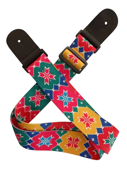 Rj200-C3 Gitar Askısı Deluxe Guitar Strap Deri Başlıklı 2 Katlı ürün görseli 1
