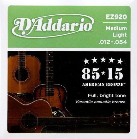 D'addario Ez920 012 Akustik Gitar Teli 85-15 Med Lıte ürün görseli 1
