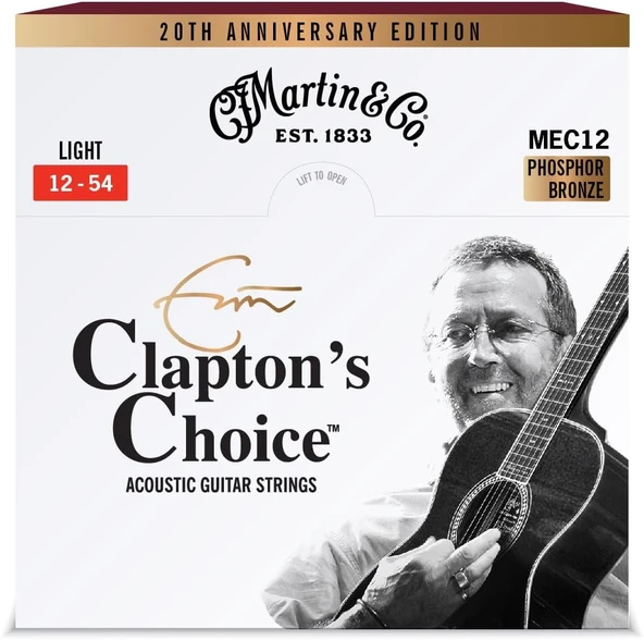 Martin MEC12LTD20 Claptons Choice Akustik Gitar Teli 012 Set 20. Yıldönümü ürün görseli 1