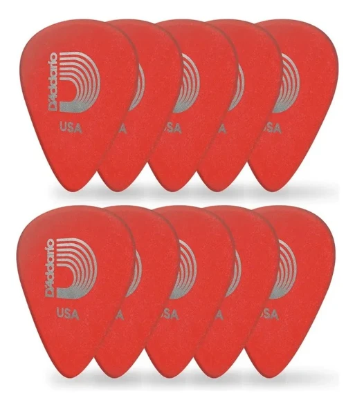 Daddario 1DRD1-10 Gitar Penası 10 Adet Duralin Kırmızı ürün görseli 1