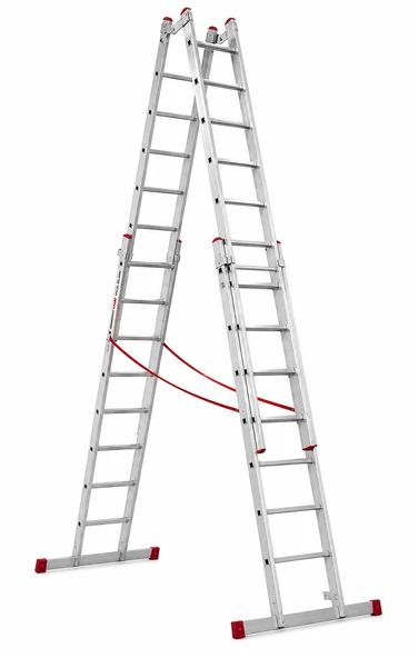 A Tipi Çift Sürgülü Merdiven 5.40 Metre  4x10 Basamaklı  Dayanıklı & Pratik ürün görseli 1