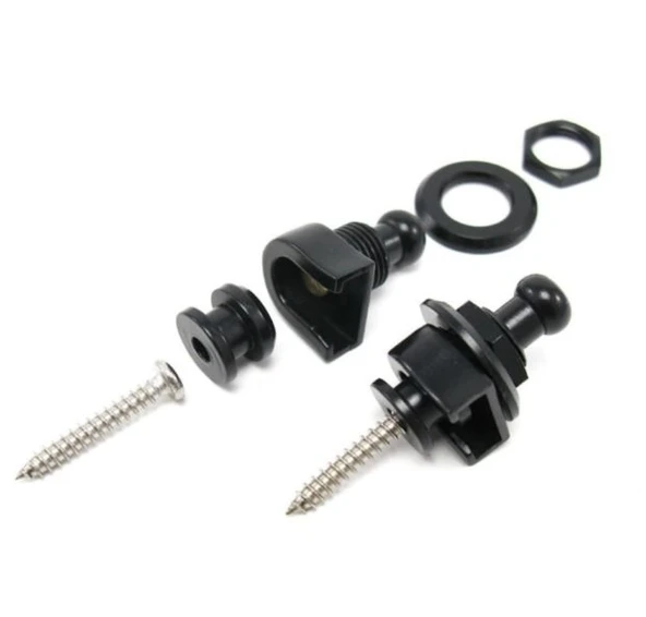 SB01BK Gitar Askı Kilidi Strap lock (1 Çift Siyah) - Resim 3