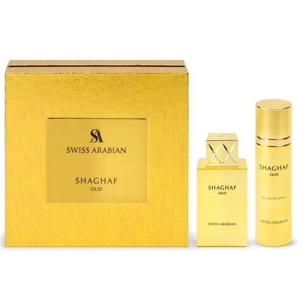 Swiss Arabian Shaghaf Oud EDP 75 ml + 75 ml Vücut Spreyi Unisex Parfüm Seti ürün görseli 1